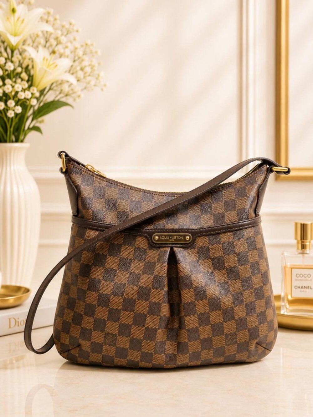 Authentic Louis Vuitton Bloomsbury PM Damier Ebene Crossbody Shoulder Bag - Picture 1 of 16